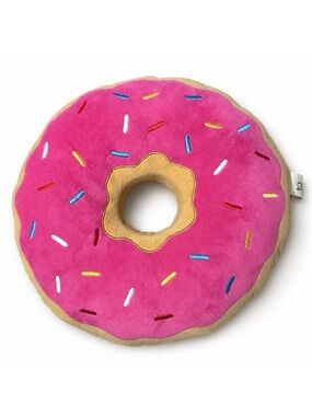 The Simpsons Pink Frosted Donut Plush Pillow Rainbow Sprinkles Homer